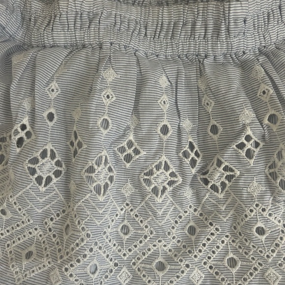LOFT Light Blue Eyelet Dress - Picture 3 of 6